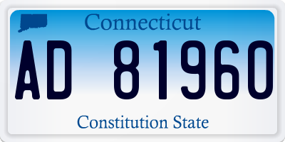 CT license plate AD81960