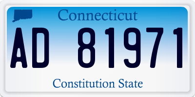 CT license plate AD81971
