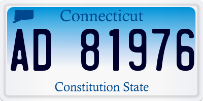 CT license plate AD81976