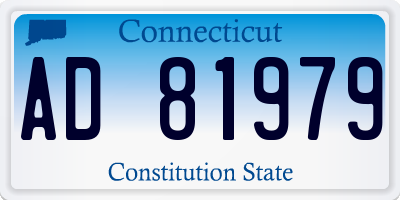 CT license plate AD81979