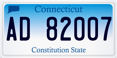 CT license plate AD82007