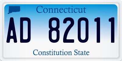 CT license plate AD82011