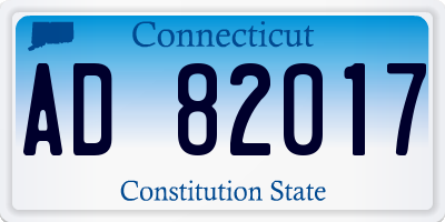 CT license plate AD82017