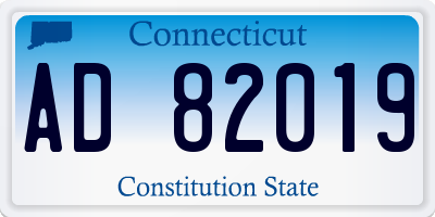 CT license plate AD82019