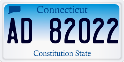 CT license plate AD82022