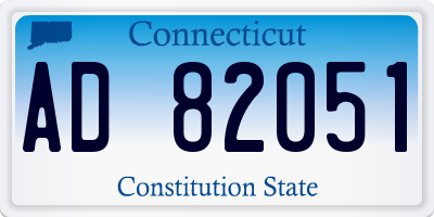 CT license plate AD82051