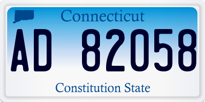 CT license plate AD82058