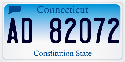 CT license plate AD82072