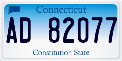 CT license plate AD82077