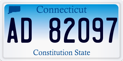CT license plate AD82097