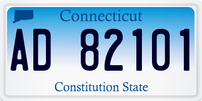 CT license plate AD82101