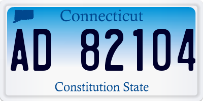 CT license plate AD82104