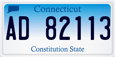 CT license plate AD82113