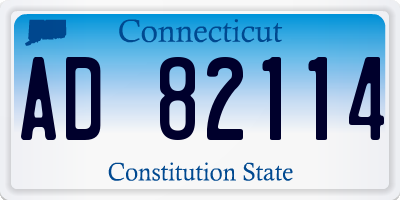 CT license plate AD82114