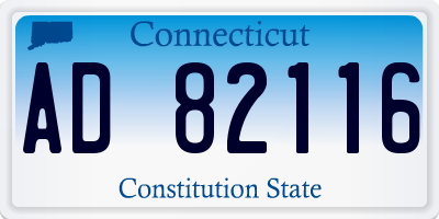 CT license plate AD82116
