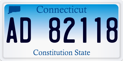 CT license plate AD82118