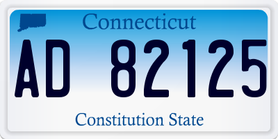 CT license plate AD82125