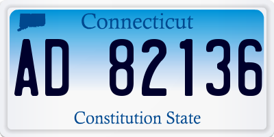 CT license plate AD82136