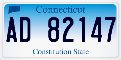 CT license plate AD82147