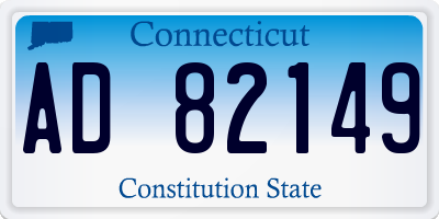 CT license plate AD82149