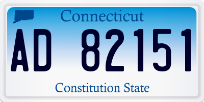 CT license plate AD82151