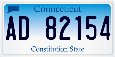 CT license plate AD82154