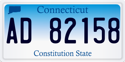 CT license plate AD82158