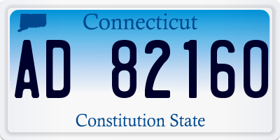 CT license plate AD82160