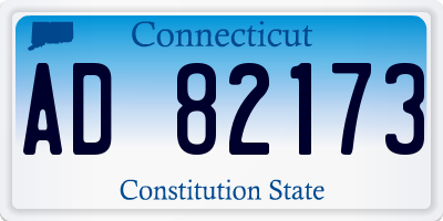 CT license plate AD82173