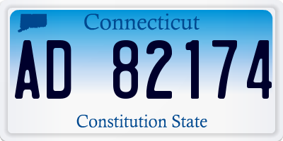 CT license plate AD82174
