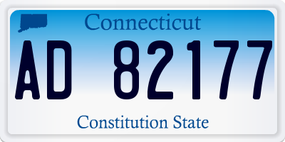 CT license plate AD82177