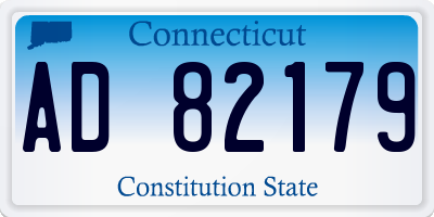 CT license plate AD82179