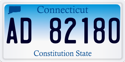 CT license plate AD82180