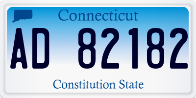 CT license plate AD82182