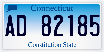 CT license plate AD82185