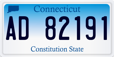 CT license plate AD82191