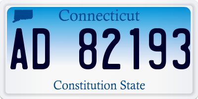 CT license plate AD82193