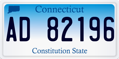 CT license plate AD82196