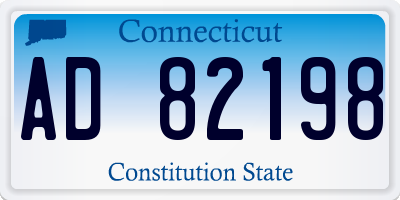 CT license plate AD82198