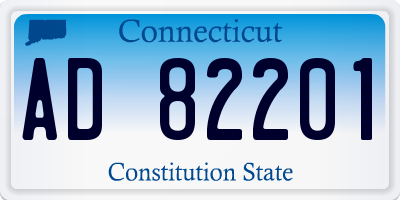 CT license plate AD82201