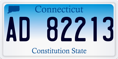 CT license plate AD82213