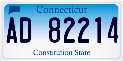 CT license plate AD82214