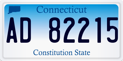 CT license plate AD82215