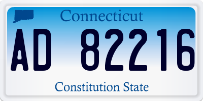CT license plate AD82216