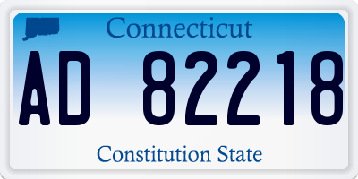 CT license plate AD82218