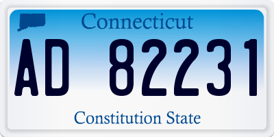 CT license plate AD82231