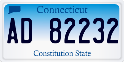CT license plate AD82232