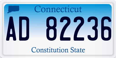 CT license plate AD82236