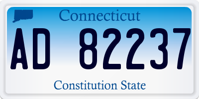 CT license plate AD82237