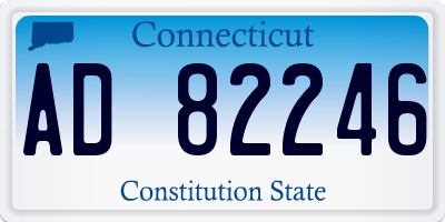 CT license plate AD82246